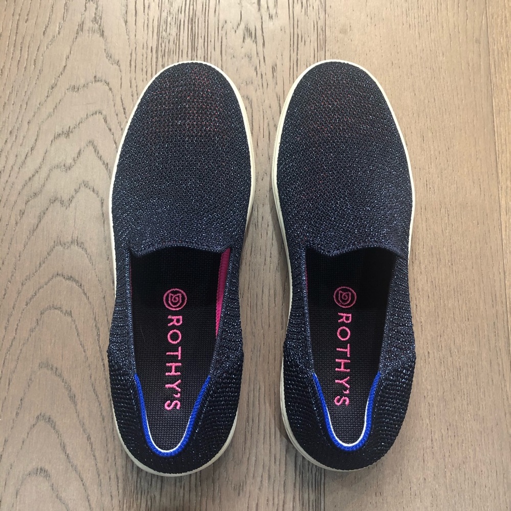 Rothy’s Metallic Lattice Stitch Sneakers EUC